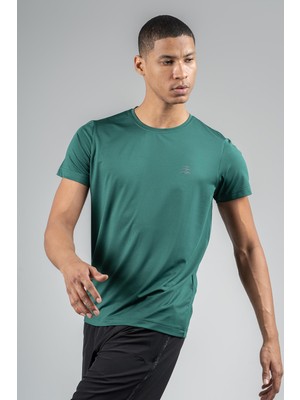 Maraton Regular Erkek Bisiklet Yaka  Yeşil T-Shirt
