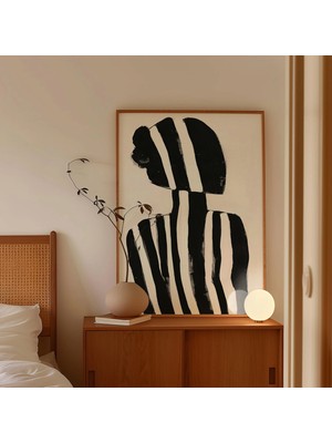 Ninastore Soyut Kadın Baskısı: Minimalist Çizgili Silüet (Dijital Indirme)