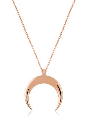 Marsilyan 925 Ayar Gümüş Hilal Kadın Gümüş Kolye PT2610795 (72)