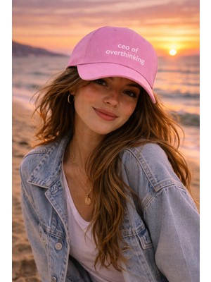 SF Collection Unisex Ceo Of Overthinking Baskılı Spor Şapka – Ayarlanabilir Pamuklu Cap Günlük Kombin Şapkası