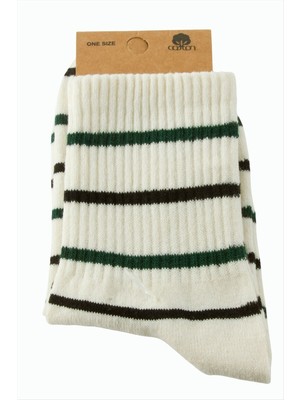 Renklime Çizgili Kolej Çorap 8*28