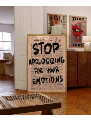 Ninastore Duygular Için Özür Dilemeyi Bırakın Baskısı: 70'ler Retro Duvar Sanatı (Dijital Indirme)