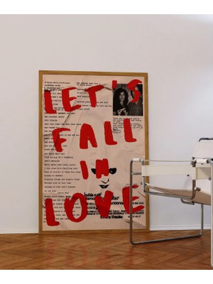 Ninastore 70'ler Psikedelik Aşk Posteri: Retro Kırmızı Duvar Sanatı (Dijital Indirme)