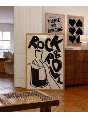 Ninastore Rock And Roll Çizim Sanatı Baskısı: 70'ler Retro Bar Dekorasyonu (Dijital Indirme)