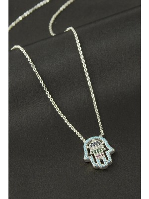 Renklime Ftm Ana Eli Zirkon Taşlı Kolye