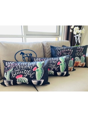 Lia Store Mandala Desenli Dekoratif 3'lü Kombin Kırlent Kılıfı Seti
