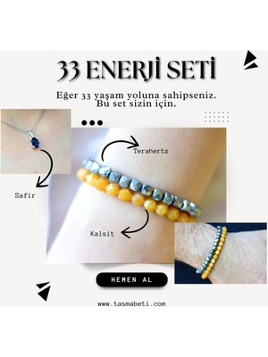 Doğaltaş 33 Yaşam Yoluna Özel Bilgelik ve Hizmet Seti – Kalsit, Terahertz, Safir