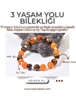 Doğaltaş 3 Yaşam Yolu Bilekliği – Yaratıcılık, Neşe ve Ifade Gücü