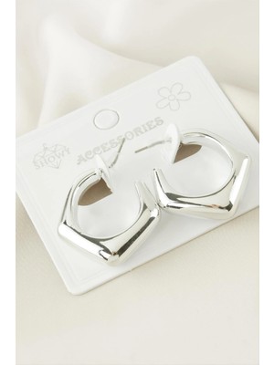 Renklime Oval Plastik Küpe