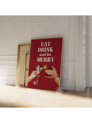 Ninastore Noel Kokteyl Baskısı/ Tatil Bar Arabası Duvar Sanatı/ Yazdırılabilir Sanat Eseri/ Trend Içecek Poste