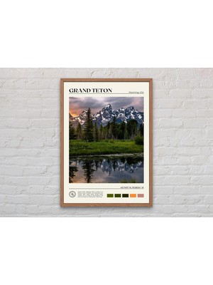 Ninastore Gerçek Fotoğraf/ Grand Teton Baskısı/ Grand Teton Duvar Sanatı/ Grand Teton Posteri/ Grand Teton Fot
