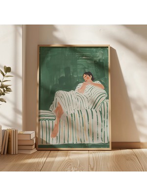 Ninastore Zümrüt Yeşili Soyut Kadın Dijital Indirme