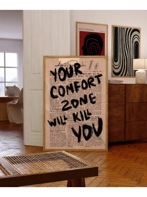 Ninastore 70'ler Tarzı Gazete Baskısı: Psychedelic Retro Duvar Sanatı (Dijital Indirme)