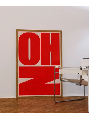 Ninastore "eyvah Kırmızı Tipografi Sanat Baskısı: 70'ler Psychedelic Duvar Dekoru"