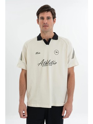 Maraton RELAX Erkek Polo Yaka  Bej T-shirt