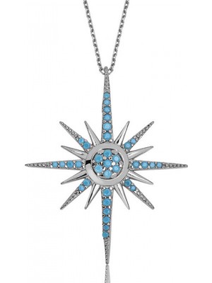 Marsilyan 925 Ayar Gümüş Kutup Yıldızı Kadın Kolye T8410 (72)