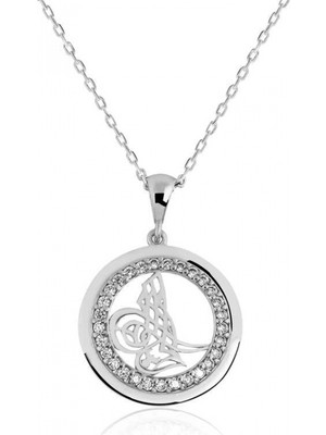 Marsilyan 925 Ayar Gümüş Tuğralı Kadın Gümüş Kolye PT2610603 (72)