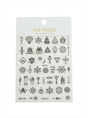 Renklime Geometri Tattoo Dövme Sticker