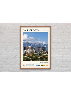Ninastore Gerçek Fotoğraf/ Salt Lake City Baskısı/ Salt Lake City Duvar Sanatı/ Salt Lake City Posteri/ Salt L