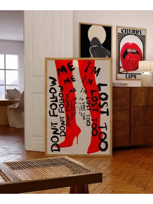 Ninastore Kırmızı Ayakkabılar Posteri: 70'ler Psychedelic Duvar Sanatı (Dijital Indirme)