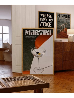 Ninastore Martini Kokteyli Baskısı: 70'ler Psychedelic Bar Sanatı (Dijital Indirme)