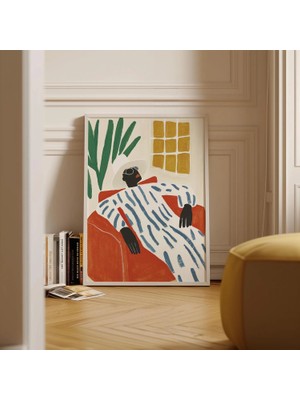 Ninastore Soyut Figür Baskısı: Modern Çizgili Portre (Dijital Indirme)