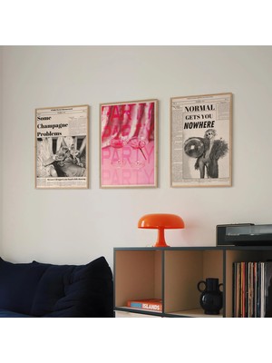 Ninastore 70'ler Retro Duvar Sanatı Baskı Seti: Disko/ Gazete/ Psychedelic (Dijital Indirme)