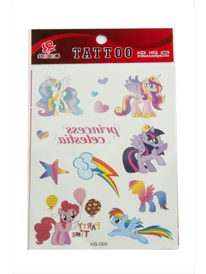 Renklime Unicorn Tattoo Dövme Sticker