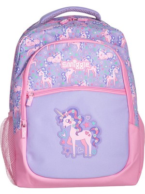 Smiggle - Mor Kıvırcık Unicorn Okul - Sırt Çantası