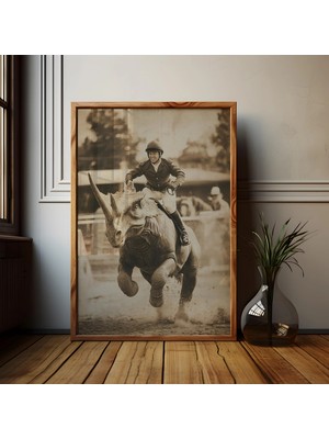 Ninastore Triceratops Jokey Posteri: Alternatif Tarih Kentucky Derby Sanatı