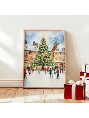 Ninastore Retro Noel Pazarı Baskısı: Yüzyıl Ortası Tatil Dekorasyonu (Dijital Indirme)