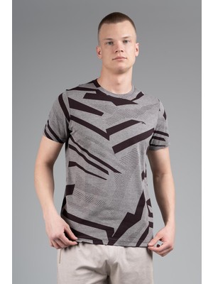 Maraton Regular Erkek Bisiklet Yaka  Kahverengi T-shirt