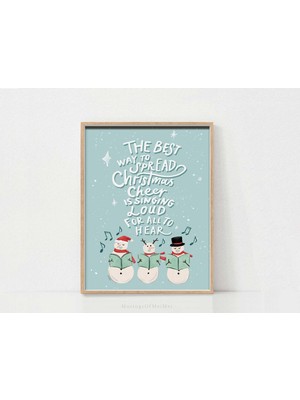 Ninastore Çocuk Odası Için Tatil Dekorasyonu / Yazdırılabilir Duvar Sanatı / Noel Neşesi Baskısı / Sınıf Duyur
