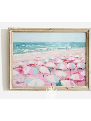Ninastore Plaj Temalı Yazdırılabilir Sanat Eserleri / Vintage Plaj Duvar Sanatı / Soyut Kıyı Sanatı / Indirile