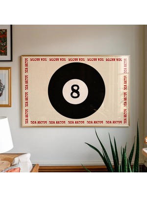 Ninastore Retro 8-Top Posteri: Şanslısın! Vintage Bilardo Sanatı (Dijital Indirme)