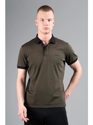 Maraton Regular Erkek Polo Yaka  Haki T-Shirt