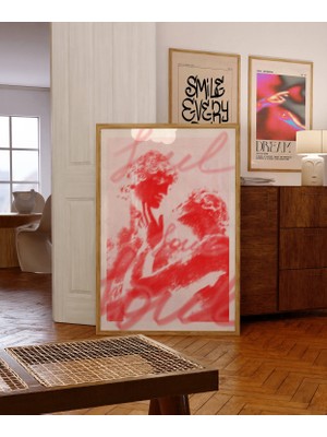 Ninastore Kırmızı Aura Baskısı: 70'ler Psychedelic Aşk Posteri (Dijital Indirme)