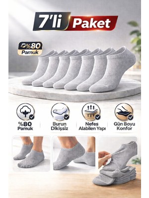 Baff 7'li Pamuklu Unisex Görünmez Çorap