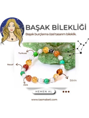 Doğaltaş Başak Burcu Için Özel Doğal Taş Bilekliği