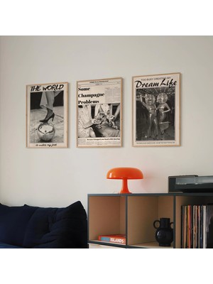 Ninastore 70'ler Psychedelic Duvar Sanatı Baskı Seti: Disko Topu/ Sürreal Retro Posterler (Dijital Indirme)