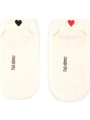 Faik Sönmez Kalp Nakışlı Kısa Soket Çorap S26CRP005