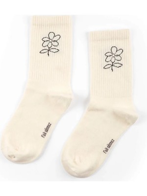 Faik Sönmez Çiçek Jakarlı Soket  Çorap S26CRP010
