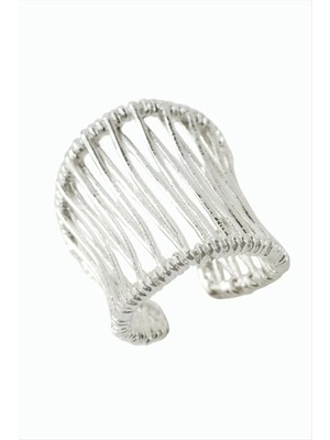 Renklime Zikzak Metal Yüzük