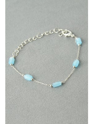 Renklime Dikdörtgen Kristal Taşlı Bileklik