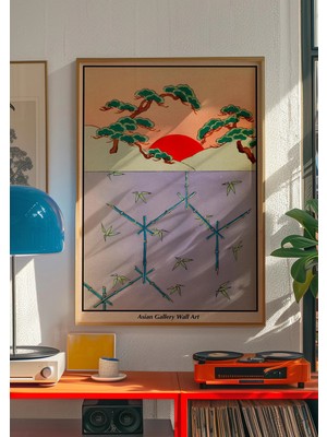 Ninastore Japon Sanat Baskısı / Bambu ve Gün Doğumu / Kitsch Dekorasyon