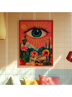 Ninastore Mystic Eye Çöl Sanatı Baskısı: Psychedelic Boho Manzara (Dijital Indirme)