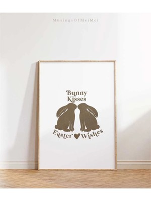 Ninastore Paskalya Tavşanı Dekorasyonu / Yazdırılabilir Duvar Sanatı / Boho Baskılar / Anında Indirme / Paskal