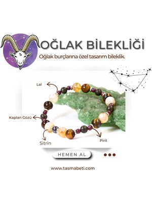 Doğaltaş Oğlak Burcu Için Özel Doğal Taş Bilekliği