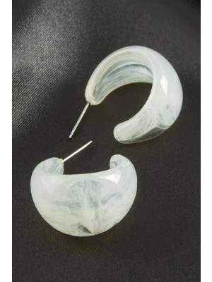 Renklime Hilal Plastik Küpe