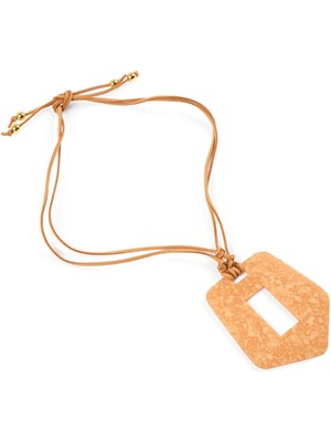 Faik Sönmez Siyah Kordonlu Kemik Uçlu Kolye S26KLY010